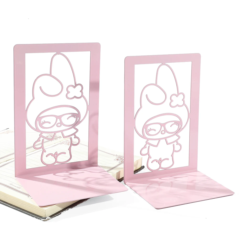 2pc Hello Kitty Bookends Pink Heavy Duty Bookends Metal Bookend Office Supplies For Book Lovers Book Rack Home Office Book Stand 3