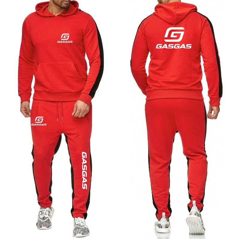 2023 spring and autumn motorcycle GasGas printed leisure sportswear new men's suit hoodie+pants sportswear suit men's winter clo