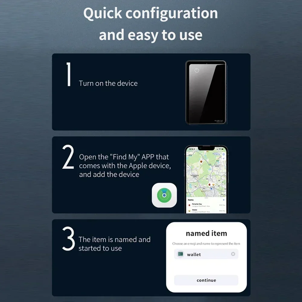 Ultra-slim Design MFi Certified Wallet tag with NFC Tag Globle Position Locator Keeps Find My Tag Your Belongings Safe
