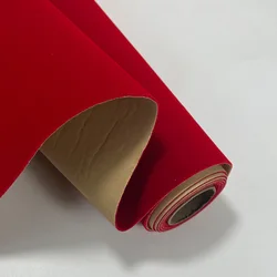 Luxurious Velvet Self - Adhesive Fabric for Creative Projects - 1.2mm Thick, 50x145cm (20 Red)