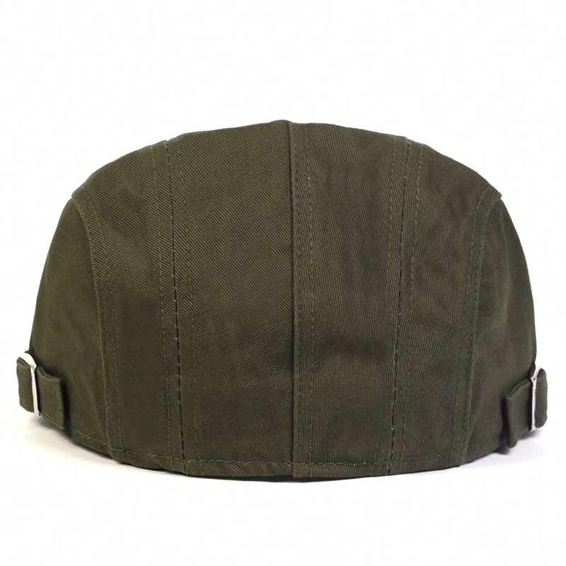 Herren Leichte Einfarbige Newsboy-Mützen Britische Malermützen Frühling und Sommer Verstellbare Flache Mütze Hip-Hop-Baskenmützen – Detail 12