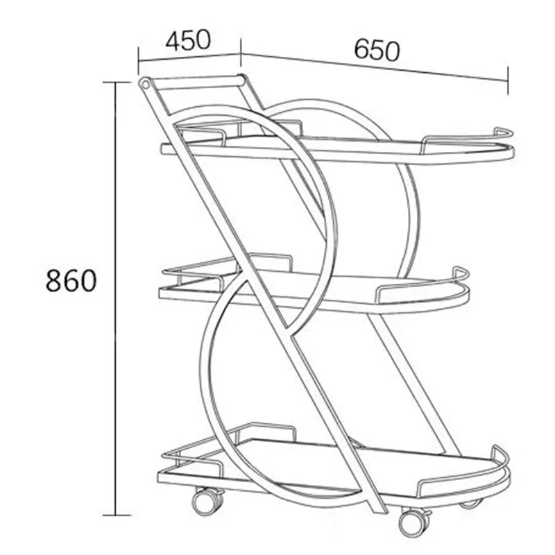 Utility Cart Trolley Kitchen Island Bar Tables Organizer Rolling Wine Rack Serving Shelf Archivadores Hotel Furiture