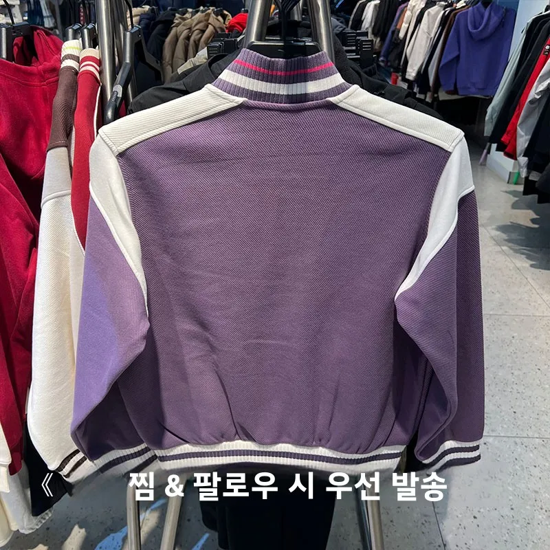 안타 아메리칸 레트로 야구 자켓 여성용 겨울 루즈핏 캐주얼 아우터웨어 탑 폴리에스터 면 혼방 긴팔 싱글 버튼