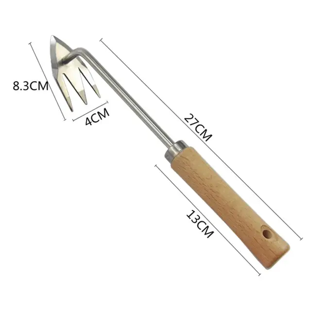 Fű Eltávolító Szerszám Precision Gyomlálás Kényelmes Fogantyú Rozsdamentes Acél Karom Gyomi Kerti Gyomláló Gyepellátás - Image 4