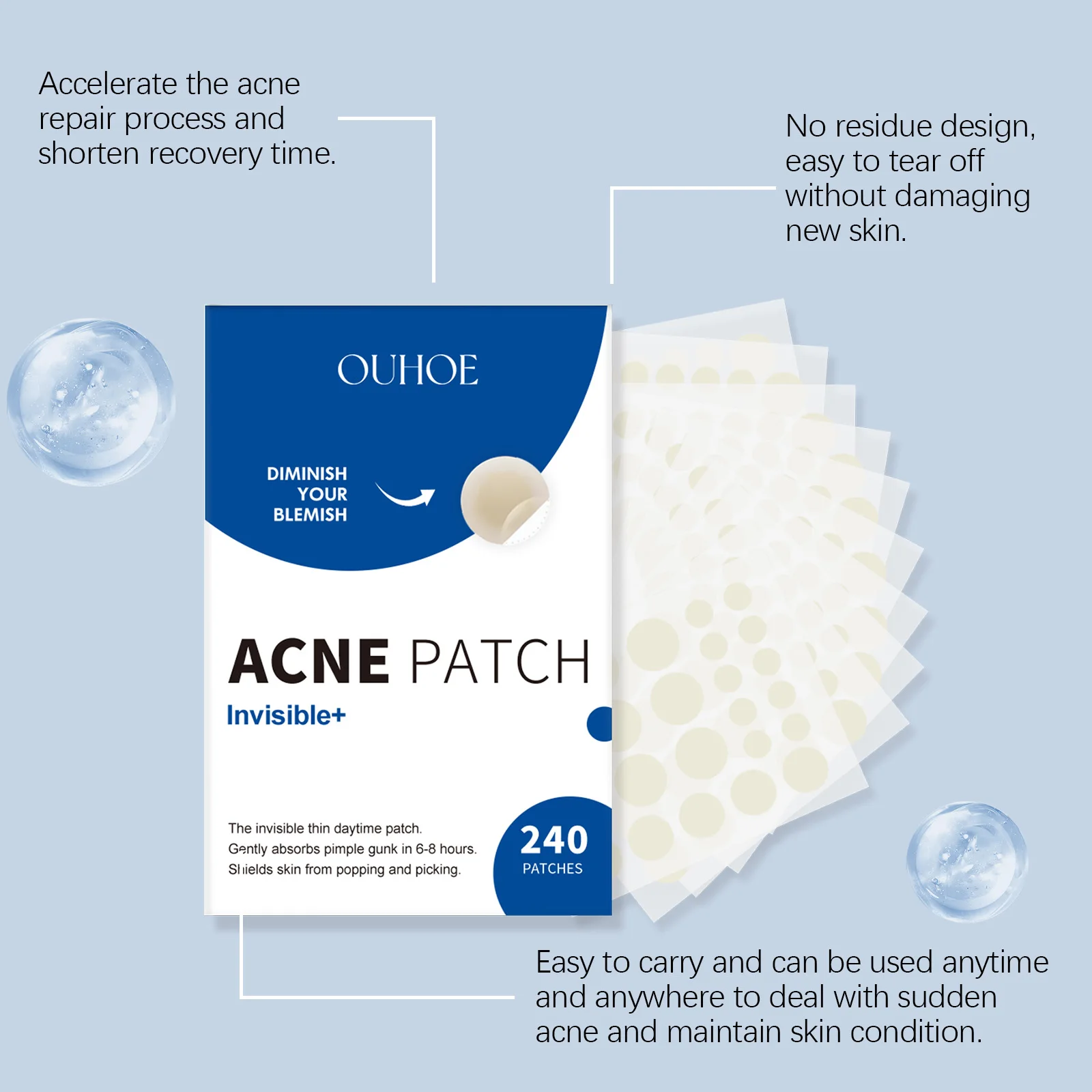Acne patch texture