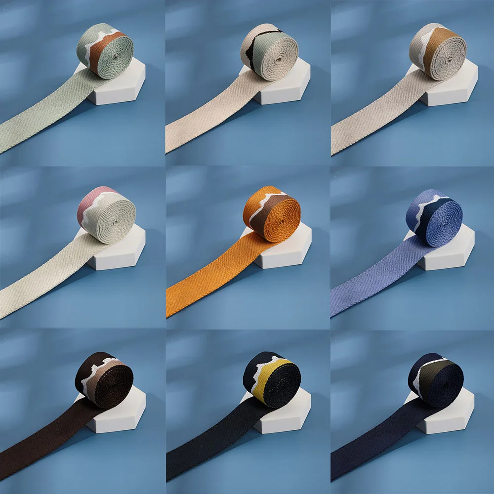 5/10/50Yards 38mm Printed bing Multi Color Mountain Pattern Sewing