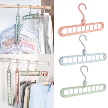 2/5 pezzi grucce di supporto multiporta magiche per stendibiancheria appendiabiti multifunzione in plastica appendiabiti per asciugatura grucce di stoccaggio 1