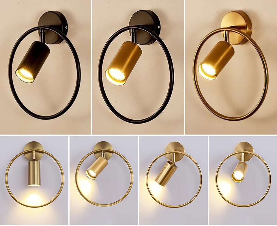 Wall Light Circular Electroplating Spotlight 6