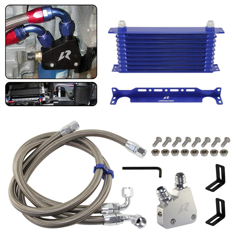 

Blue Oil Cooler Kit 10/13/15/19 Row AN10 for Chevrolet Corvette C6 C5 C7 LS1 Camaro & Firebird Cadillac CTS-V GM CK 04-06