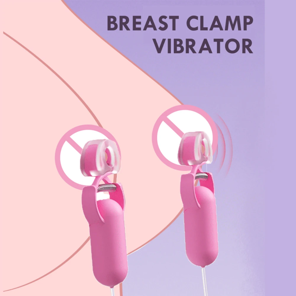 

10 Frequency Breast Clamps Silicone Massager Vibrators Female Adult Sex Toys Erotic Nipple Stimulation Vaginal Ball Jump Egg