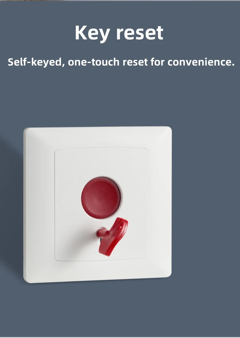 15pcs Manual Emergency Alarm Button Switch With Key Emergency Call Button Wall Panel Alarm SOS Panel Call for help alarm