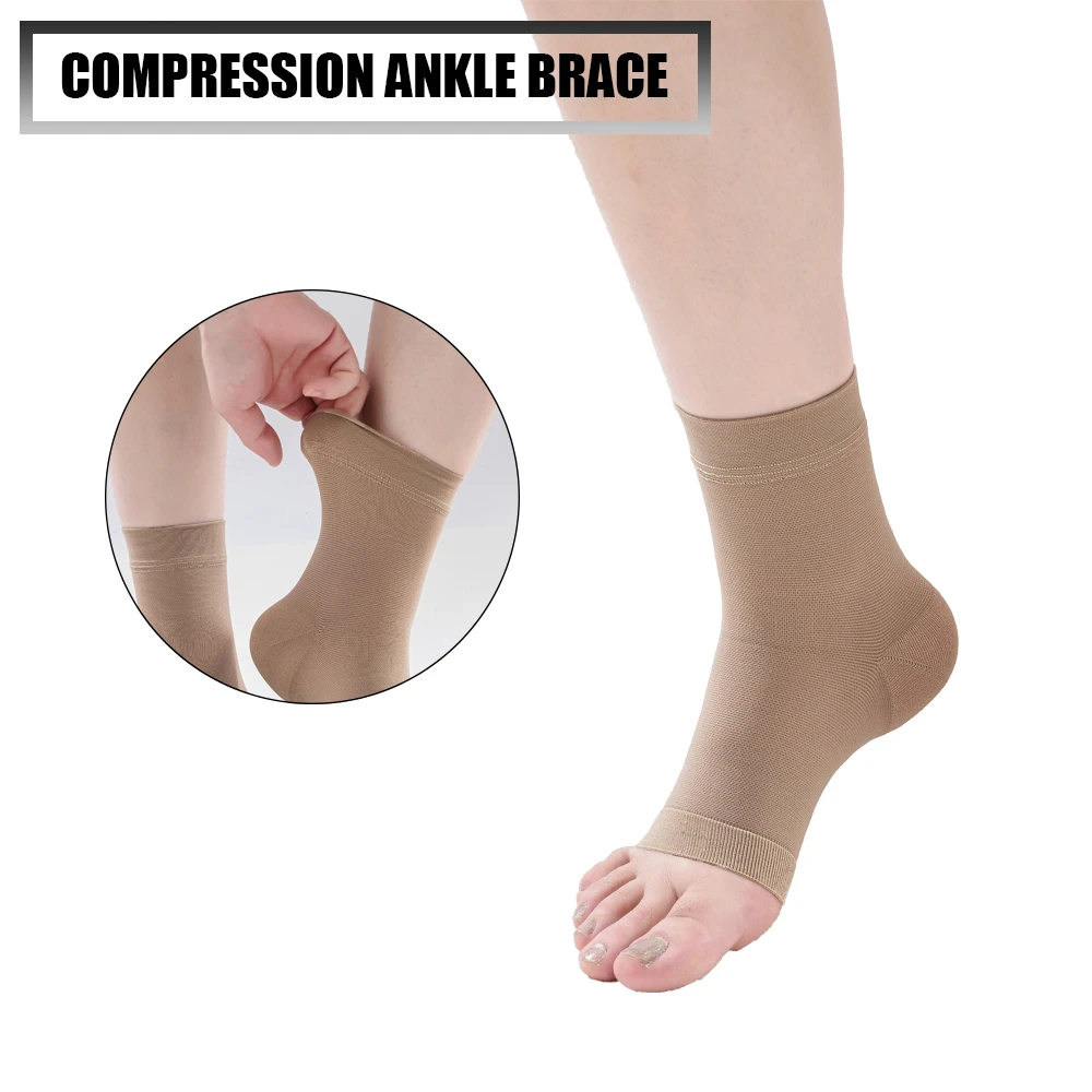 Xz 2pcs/pair Medical Fasciitis Compression Ankle Socks Men And Women