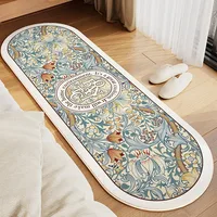 Rug for Bedroom Floor Mat Bedside Long Foot Mats Oval Carpet Soft Fluffy Spring Summer Flower Home Decoration Rugs 침실 긴 카펫 2
