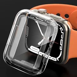 Premium Soft TPU Screen Protector Case Cover for Apple Watch Band - Enhanced Protection, Durable Design (Transparent 1)