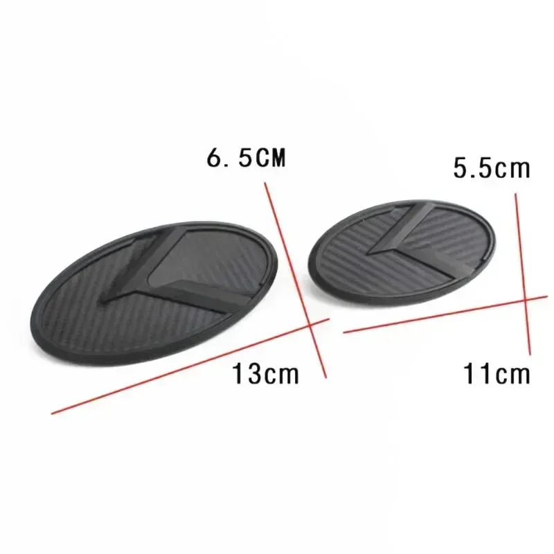 1개 x 3D ABS K 로고 자동차 앞 후드 뒷 트렁크 로고 엠블럼 배지 스티커 (기아 스포티지, 쏘렌토, 옵티마, 포르테, 리오, 스팅어, K5 용)