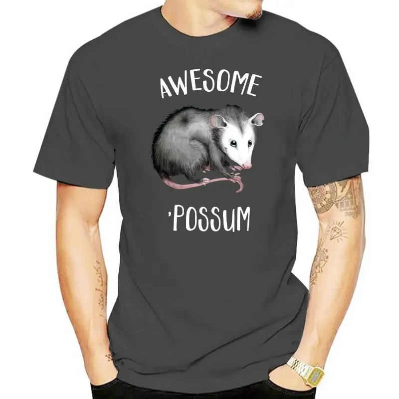 

Printed Men T Shirt Cotton tShirt O-Neck Short-Sleeve New Style Awesome Possum Opossum Women T-Shirt