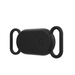 Silicone Protective Waterproof Case for Pet Collar Tag Holders (Black)