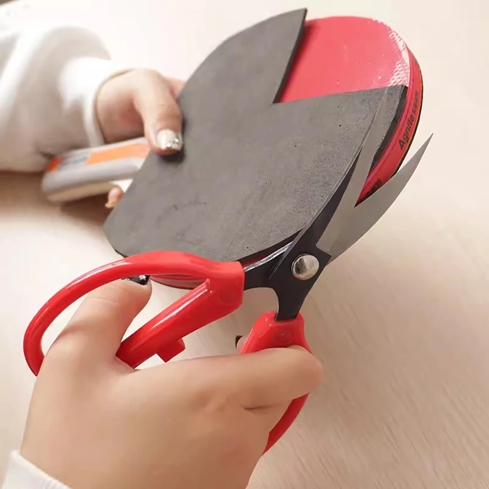 Table Tennis Rubber Elbow Scissors Ping-Pong Bat Rubber Cutting Knife Sharp Professional Cutter with Ergonomic Handle