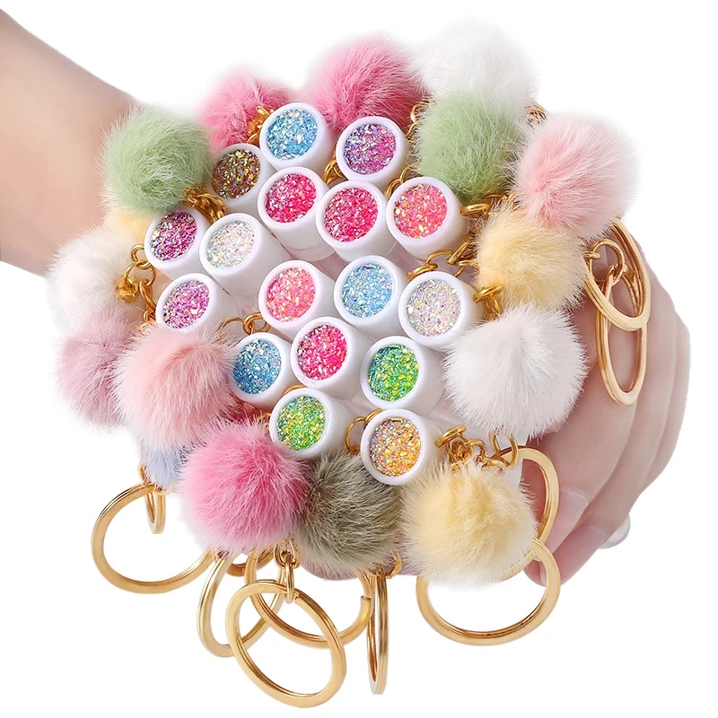 50/10pcs 골드 키 체인 속눈썹 브러쉬 튜브 속눈썹 브러쉬 눈썹 마이크로 브러쉬 래쉬 확장 마이크로 브러쉬 컨테이너 메이크업 도구