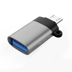 Universal Micro USB 3.0 OTG Adapter - Compact Connectivity Solution for Smartphones and Tablets (Grey)