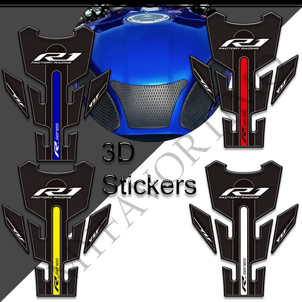 For YAMAHA YZF-R1 YZF R1 YZFR1 Motorcycle Protector 3D Stickers Decals Tank Pad Grips Gas Fuel Oil Kit Knee