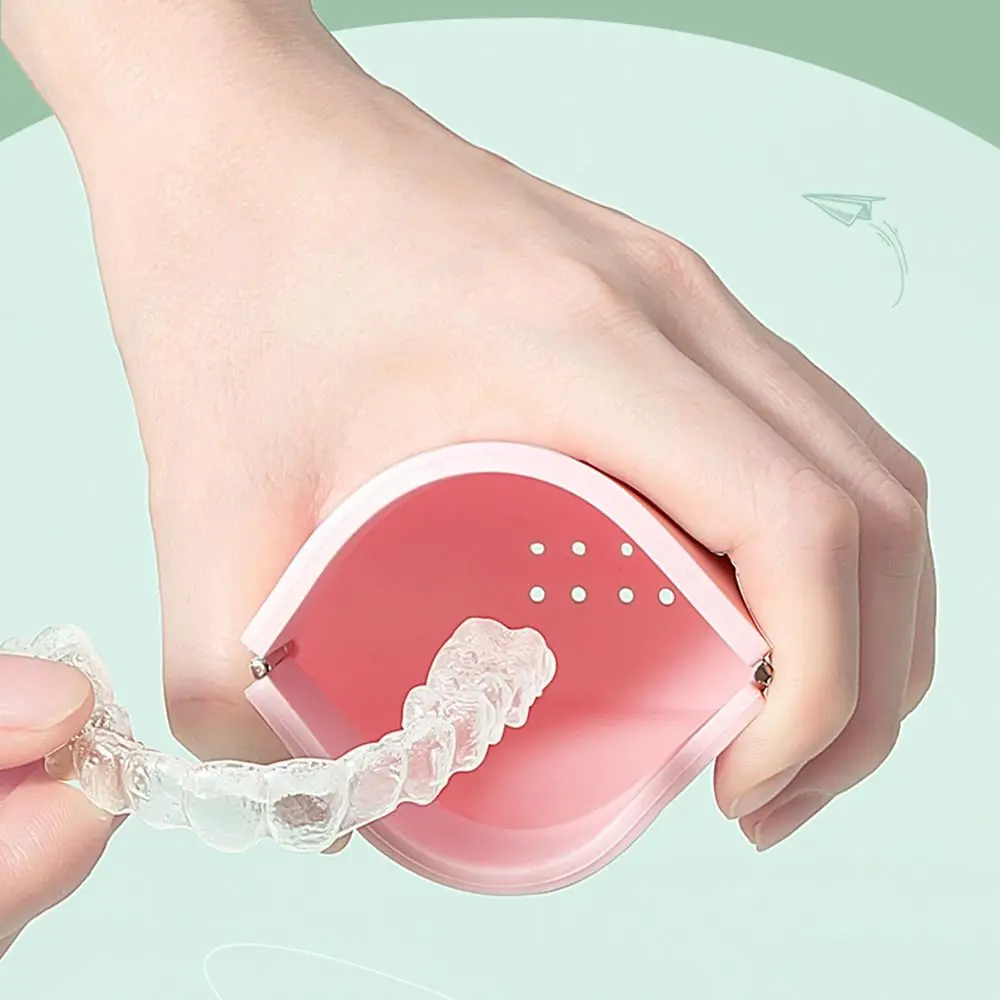 Storage Case Teeth Braces Box Mouthguard Container Denture Bathing Box Silicon Denture Case Denture Bag False Teeth Storage Box