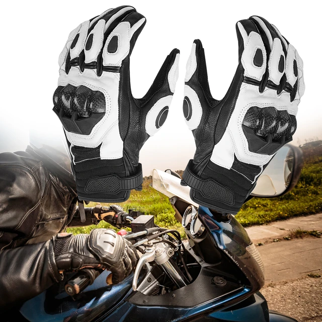 Guantes impermeables de cuero PU para motocicleta, manoplas para pantalla  táctil, para conducción de ATV, carreras de carretera, invierno, para hombre  - AliExpress