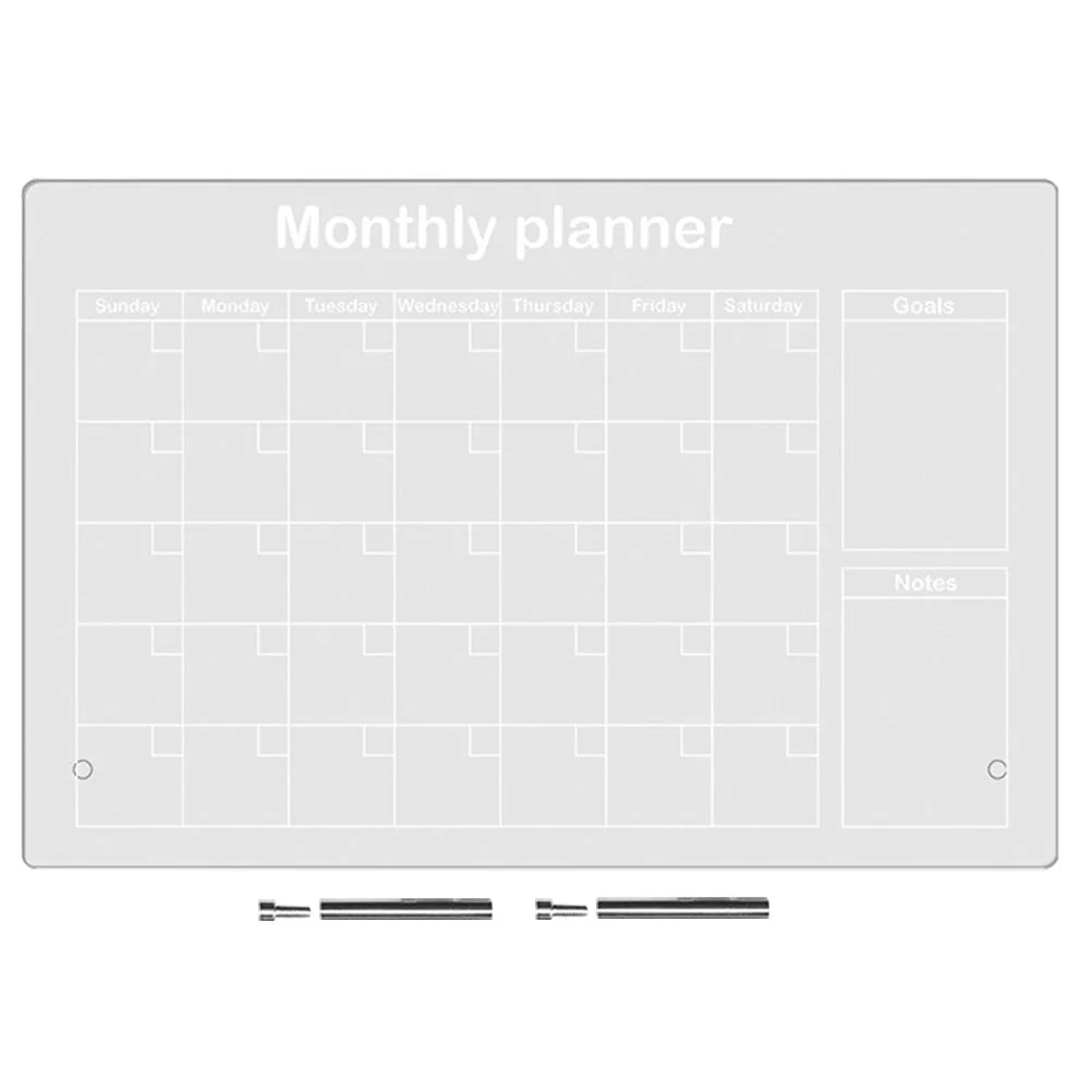 

Transparent Writing Board Standing Clear White Office Acrylic Home Message Multi-function Memo with Pen Erasable
