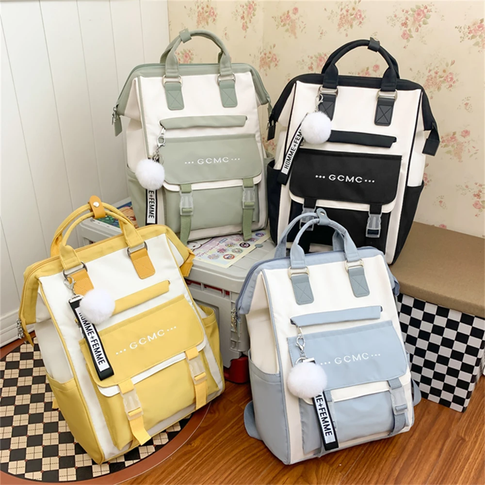 Multifunctional Panelled New Ladies Backpacks Large Capacity High Quality Nylon Ladies Shoulder Bags Fashionable Women Bag Sac 5