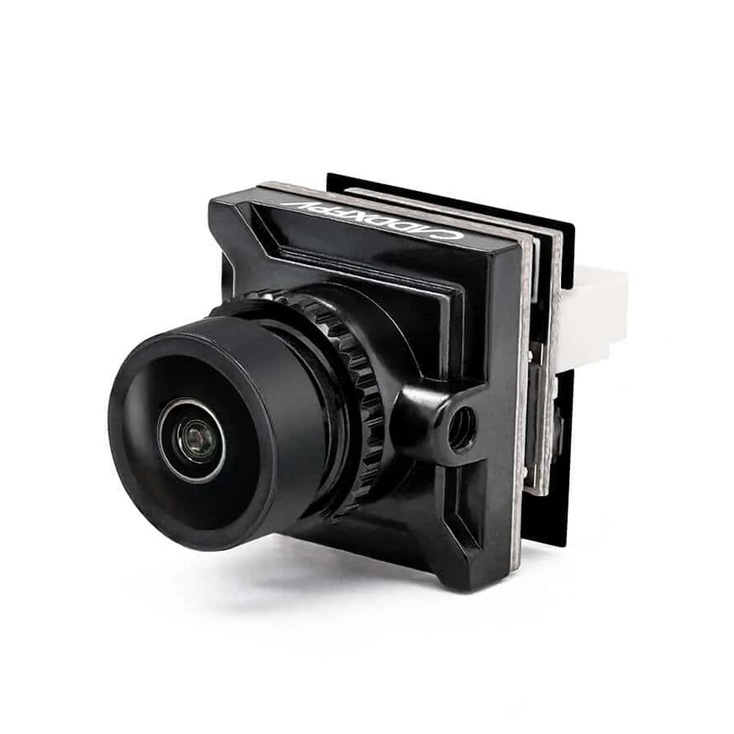 La nano caméra FPV installée sur un drone, prête pour le vol avec ses performances Starlight.