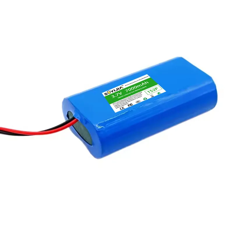 Batteria al Litio 3.7V 1S2P 7000mAh 18650, BMS Integrato, per Ventilatore/Altoparlante/Luce LED da Pesca (XH2.54-2P) - immagine 5