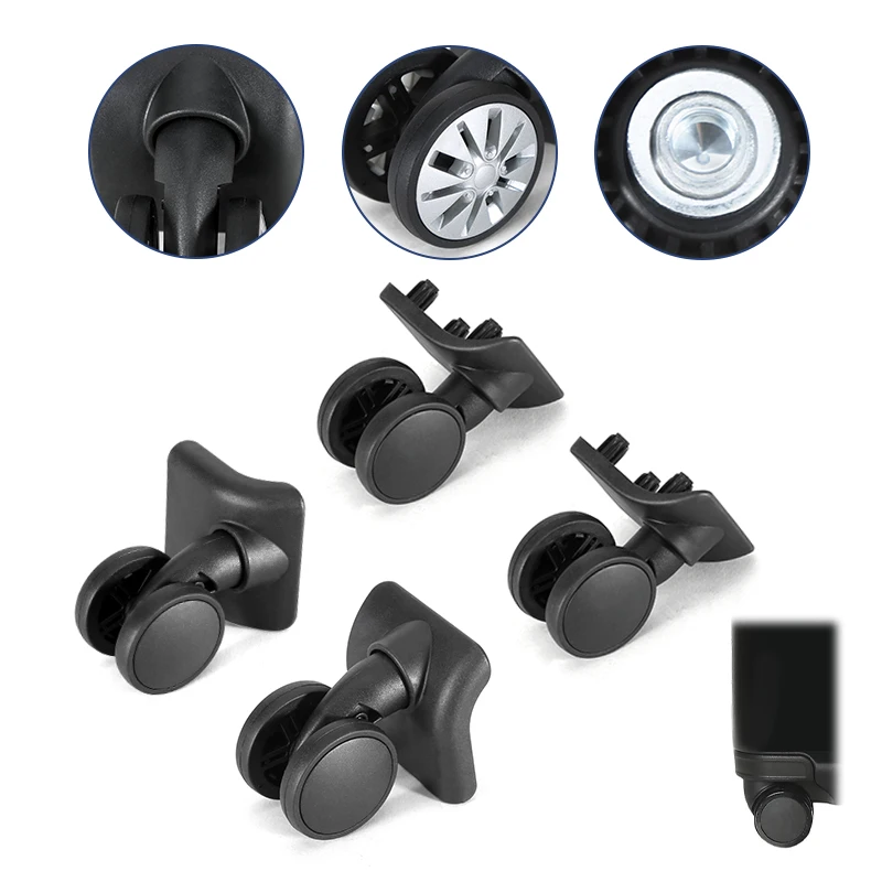 Smooth, wear-resistant, and silent universal wheels, spare parts for luggage and luggage, 360 degree rotation