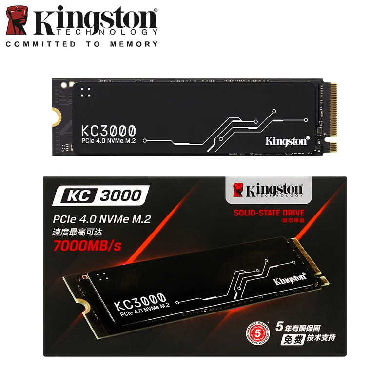 Kingston KC3000 SSD PCIe 4.0 NVMe M.2 ソリッド ステート ドライブ