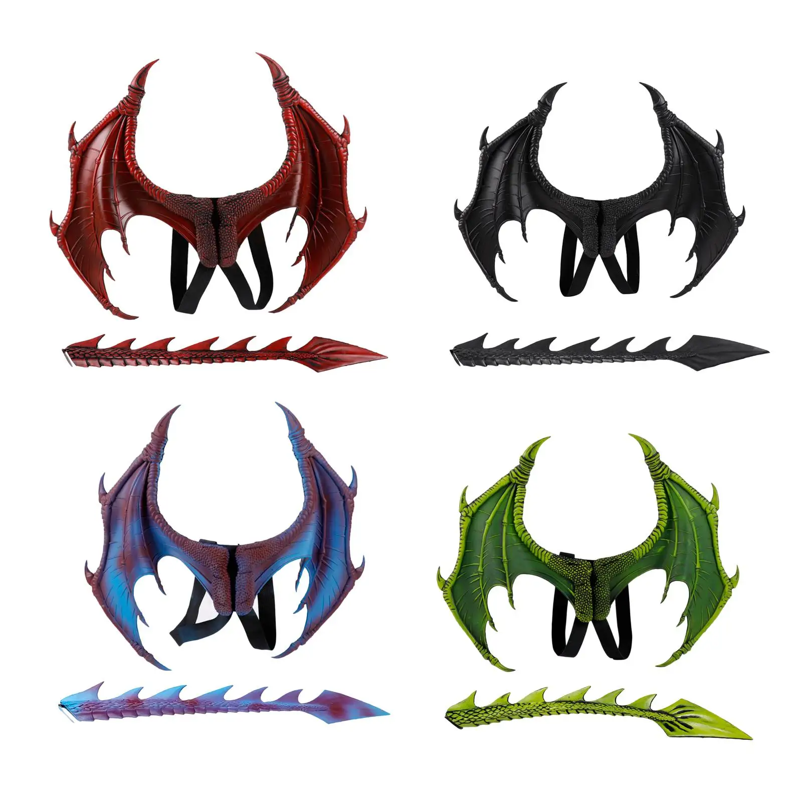 

Dinosaur Tail Wing Set Halloween Comfortable Kids Dragon Costume Dress up for Fancy Dress Boys Girls Masquerade Stage Show Props