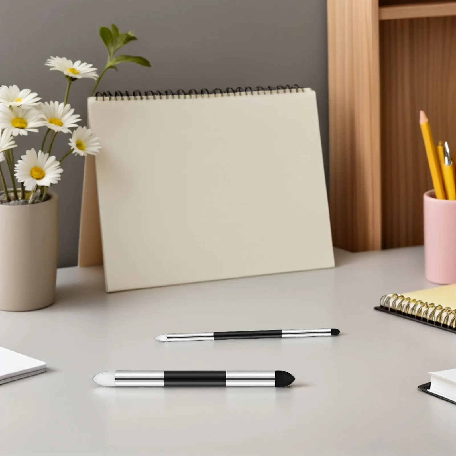 12개입 스케치 스펀지 블렌더 펜, 양면 세척 가능 블렌딩 도구 (아티스트용), 자연 친화적인 종이용 블렌딩 섀도우