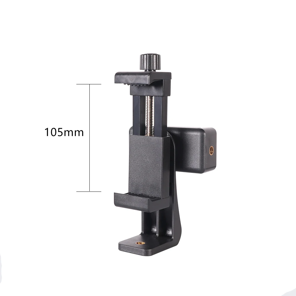 360 Degree Mobile Phone Clip Compatible With All 1/4 Screw Cellphone Holder Tripod Mount Desk Bracket Adapter
