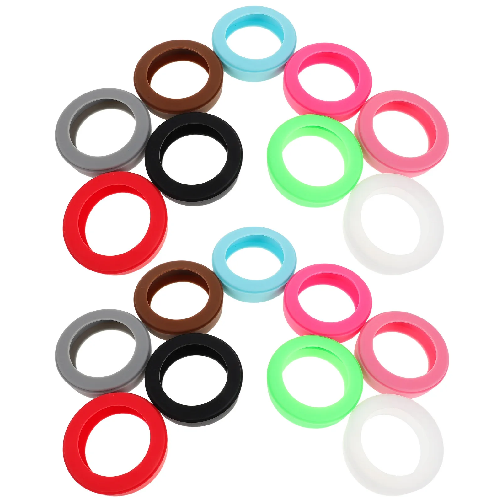 18Pcs 실리콘 와이어 정리 스트랩 재사용 가능한 탄성 케이블 타이 책상 사무실 충전 코드용 다목적 코드 랩