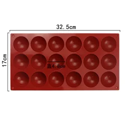 Semi Sphere Silicone Mold for Baking and Pastry Creations (18 holes)