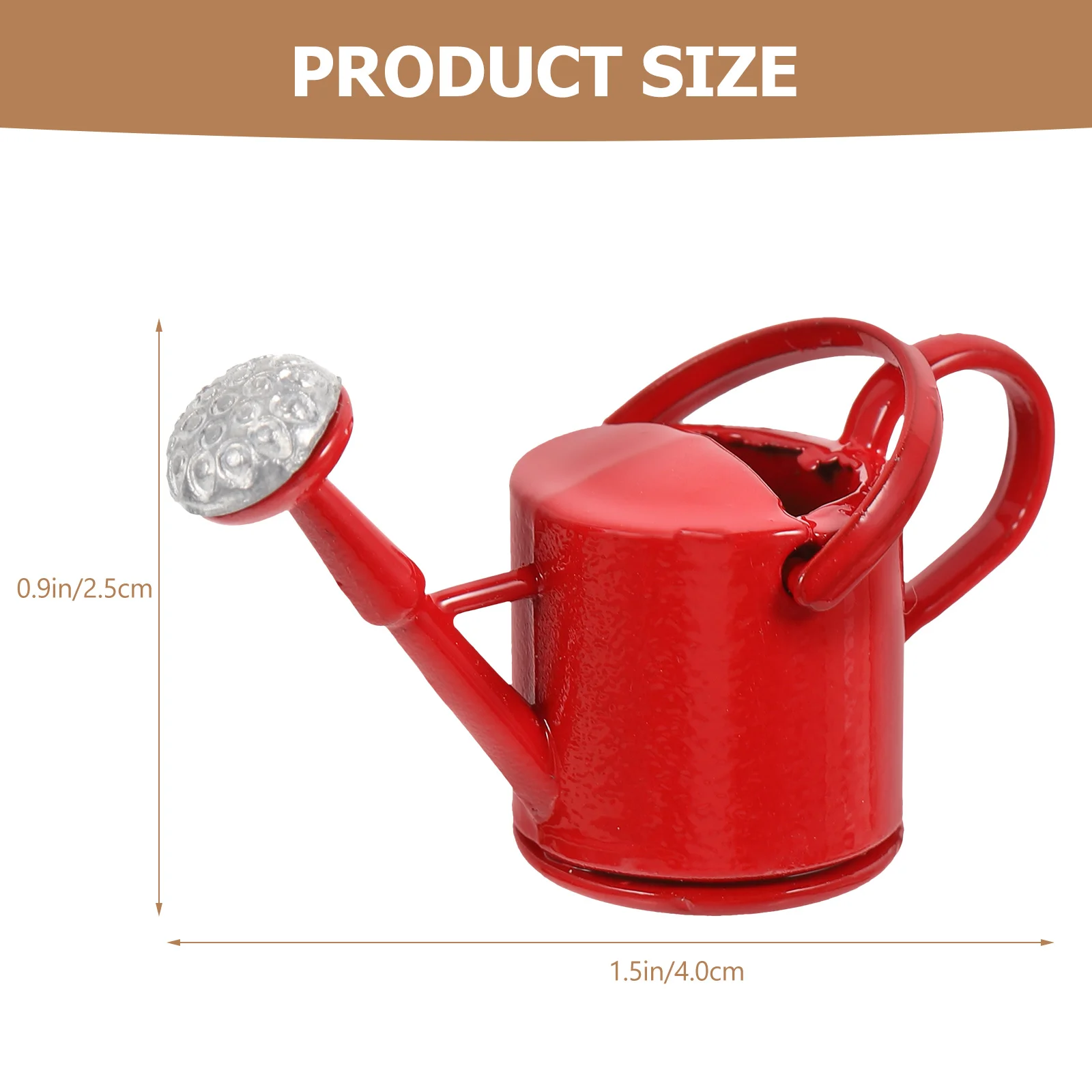 

2 Pcs Outdoor Decor Tin Watering Can Miniature Garden Tools Children Kids Toy Realistic Dollhouse Miniatures Red Fake Pretend