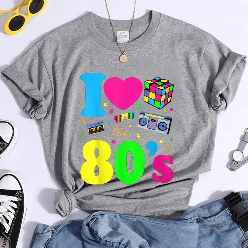 รูปสินค้า เสื้อยืดแฟชั่นวินเทจ 80s คลาสสิก ผู้หญิง
