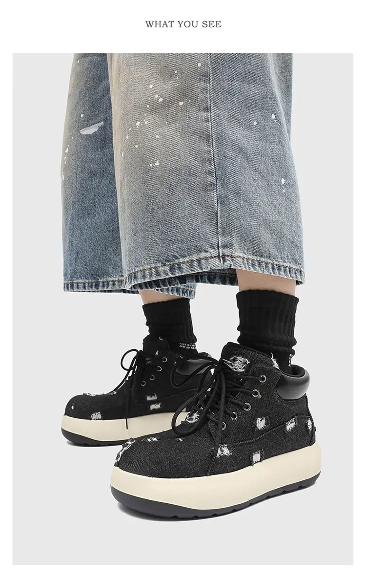 seasonal niche Q-version big head casual leather shoes, sports men's shoes, fashionable men's shoes