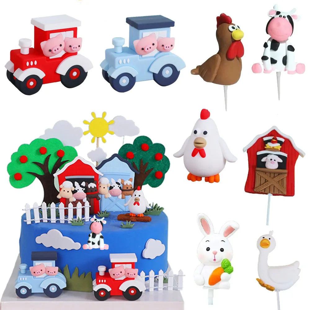 Décoration de gâteau joyeux anniversaire en forme de vache, pour garçon et  fille de 1, 2 et 3 ans, style Moo Chi, fournitures de décoration de fête,  25 pièces - AliExpress