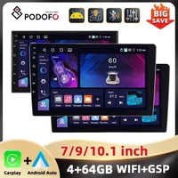 PodoNuremberg-Autoradio universel Android, 4 + 64 Go, 7 en effet/9 en effet/10.1 pouces, lecteur de limitation, WIFI, navigation GPS, Carplay, Android Auto, DSP 1
