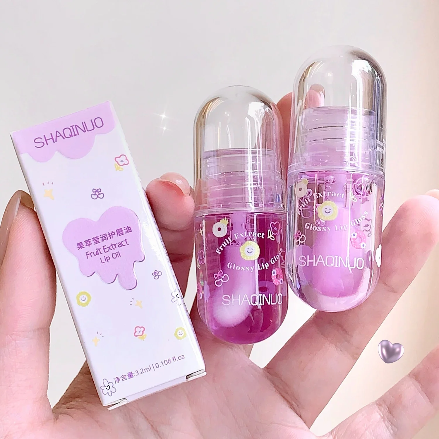 Moisturizing Fruit Lip Oil Transparent Jelly Water Light Lip Gloss Korean Sexy Clear Lips Tint Plumping Korean Care Makeup