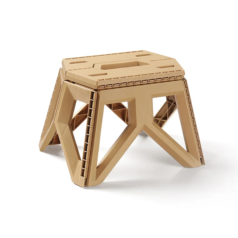 Outdoor Portable Folding Stool Camping Stool With Handle Ultra Light Stool Suitable For Picnicking Beach Fishing PP Material