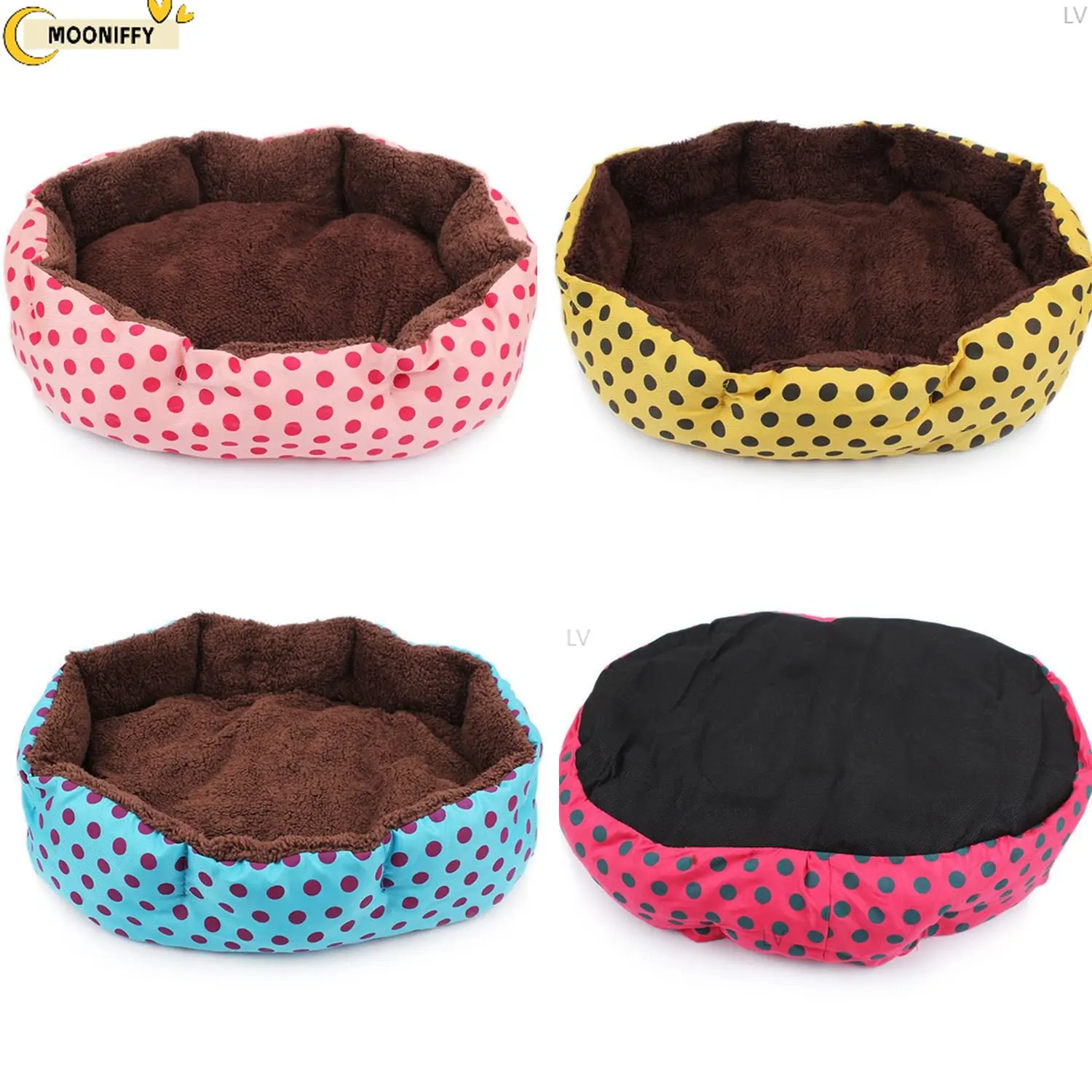 Soft Dog Bed for Small Pet Bed Cute Doghouse Dot Printed Pet Mat Cat Bed  Pet Cathouse Dog Bed Pet Supplies for Small Dogs&cat