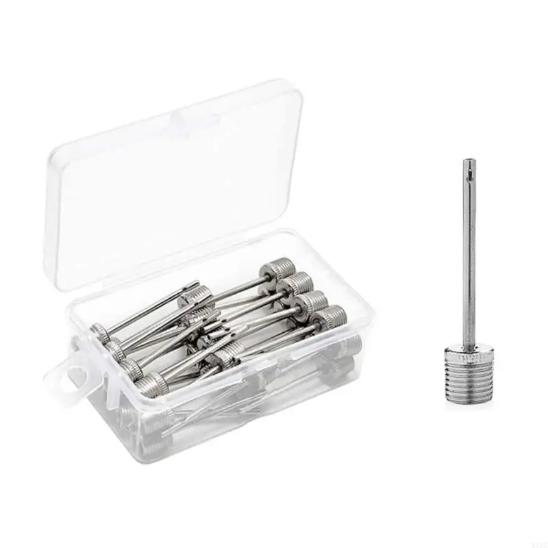 XXFC 30 Pcs Stainless Steel Airs Needle Ball Needle Air Inflation for Blowing Up Football, Basketball