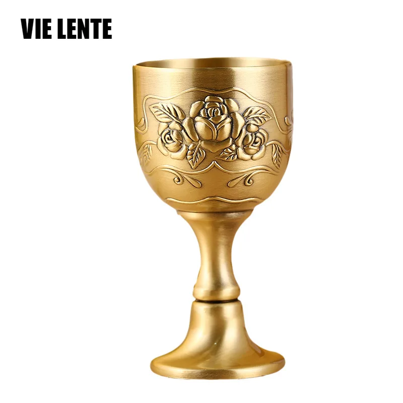 Drinking Glass 1pc 25/100ml Vintage Wine Cup High-quality Metal Wine Cup Retro Unique Mini Champagne Red Chalice Gifts
