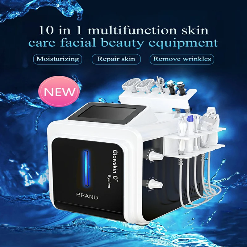 

New Multifunctional 10 in 1 Pigment Removal Dermabrasion Moisturizer Anti-Aging Beauty Facials Oxygen Cleaning Skin Care Machine