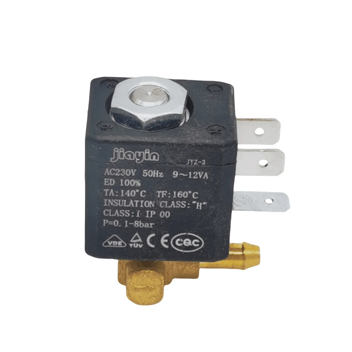 JYZ-3 Normaal gesloten N/C AC 230 V 10 bar G1/8 inch messing stoomstrijkijzer water 2 posities 2-weg stoommagneetklep